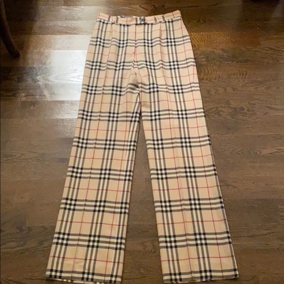 burberry plaid women's pants